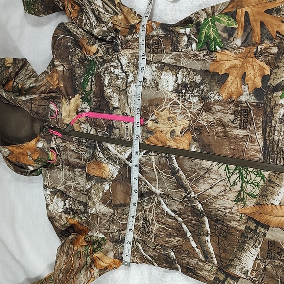 Realtree Camo Jacket Coat Green Brown Pink Camouflage Zip Up Size Small - Picture 5 of 9